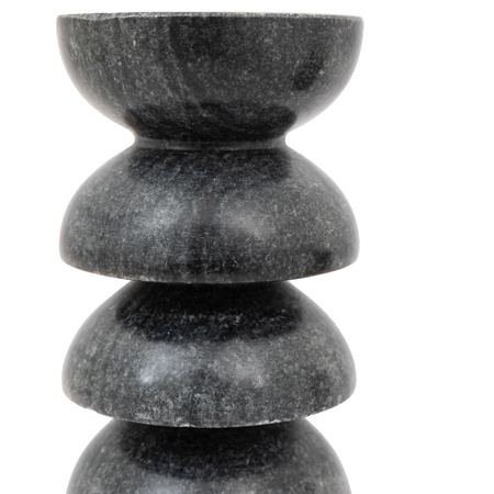 Azuaga Marble Candlestick Grey S/2 100/150mm