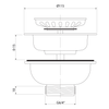 Odpływ zlewozmywakowy ze stali nierdzewnej 6/4"
