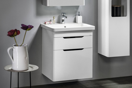 ELLA szafka umywalkowa 56,5x65x43cm, 2 szuflady, biała