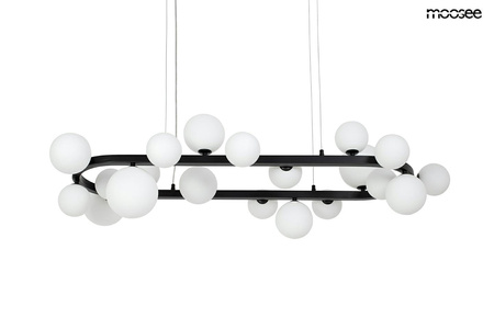 MOOSEE lampa wisząca ALURE OVAL 120       czarna/mleczna