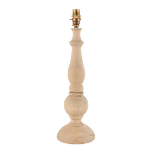 Hidcote Table Lamp Base Natural Wood