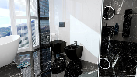 Bidet wiszący Sinto Black