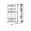 TONDI-E grzejnik elektryczny 600x970 mm, 400 W, biały