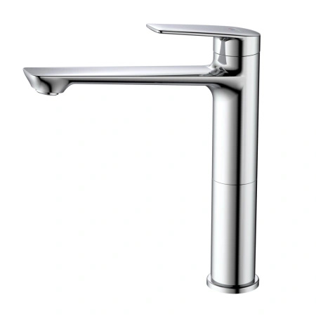 Bateria umywalkowa stojąca wysoka - nablatowa, chrom