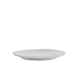 Organiczne talerzyki z koralikowym wykończeniem (4 szt.) D220 mm