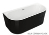 Wanna wolnostojąca przyścienna 160x75 SOLA CZARNA połysk* NOWOŚĆ