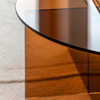 Parioli Glass Coffee Table Bronze 900x900x325mm