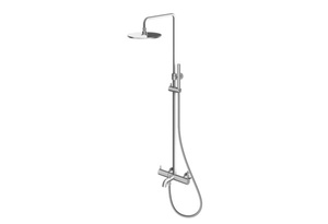 AXEL BRUSHED NICKEL Zestaw wannowo-prysznicowy natynkowy