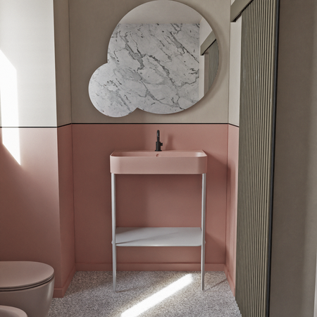 Vitruvit SLASH ceramiczna umywalka podwieszano - nablatowa prostokątna 60 x 40 cm Morganite (wyprzedaż ekspozycyjna)