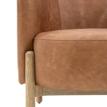 Tindon Armchair Vintage Brown Leather 710x750x790m