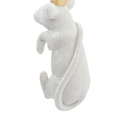 Mouse King Pot Hanger White/Gold (2pk) 45x45x110mm