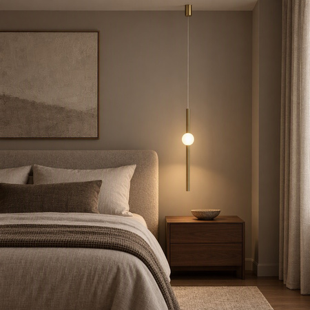 Lampa wisząca O-LINE 63 - LED, 63 cm, mosiądz