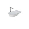 Zestaw VALET umywalka nablatowa 64 cm, korek klik klak, Miska z Deską WC biały mat