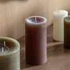 Pillar Candle Rustic Taupe (2pk) 90x90x180mm