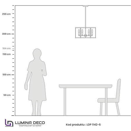 LAMPA WISZĄCA LOFT CZARNO-MOSIĘŻNA LORTON W6
