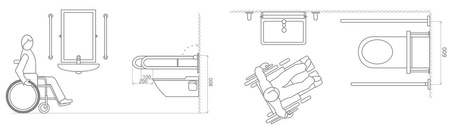 HANDICAP poręcz 300mm, czarny