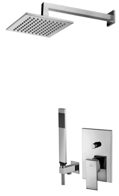 Zestaw natryskowy podtynkowy L-400mm 20x20cm-Paffoni/kolekcja Level