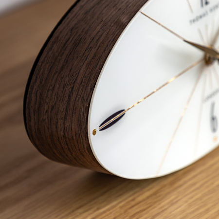 Greenwich Mantel Clock Dark Walnut 130x270x55mm