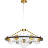 NOWOCZESNA LAMPA WISZĄCA CZARN0-ZŁOTA DONZANO W9 PRO