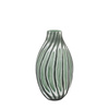 Morella Swirl Hand Carved Glass Vase Sage 440mm