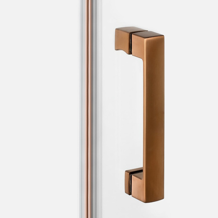 Kabina NESTA COPPER BRUSHED 2D pięciokątna 90x90x200 czyste 6mm Active Shield 2.0