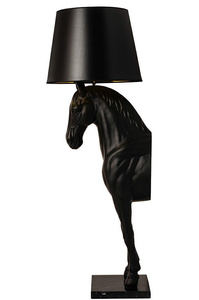 MOOSEE lampa podłogowa KOŃ HORSE STAND    S czarna - włókno szklane