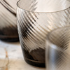 Swirl Tumbler Glass Smoked Grey (4pk) 85x85x97mm