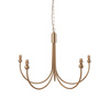Santiago 5 Pendant Light Fitting Curved Brass