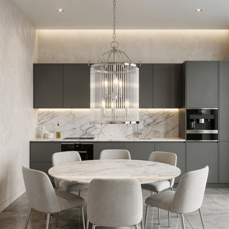 LAMPA WISZĄCA LOFT CHROMOWANA BOSTON W6