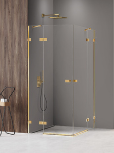 NZ4 Kabina prysznicowa AVEXA XR GOLD SHINE 2D prostokątna 100x120x200 szkło czyste 6mm Active Shield 2.0