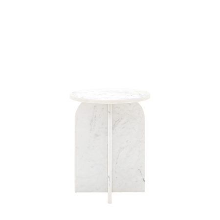 Amalfi Side Table White 400x400x500mm