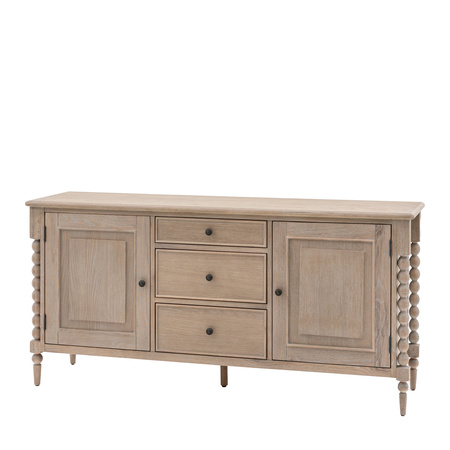 Komoda Artisan – szuflady: 3, naturalna, 165 × 45 × 80 cm