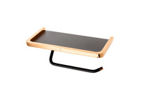 MERIDA uchwyt na papier z półką, rose gold/black