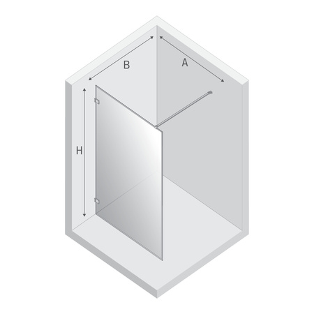 KABINA AVEXA COPPER WALK-IN  110x200 CZYSTE 6mm ACTIVE SHIELD