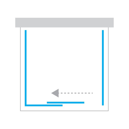 NZ4 Kabina prysznicowa PRIME GUNMETAL BRUSHED 1D prostokątna przyścienna L 100x90x200 szkło czyste 6mm Active Shield 2.0