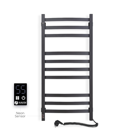 Elektryczny grzejnik łazienkowy NAVIN AVALON 480х1000 Sensor prawa, czarna mora