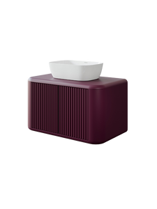 Szafka łazienkowa wisząca z blatem 80 cm welur bordo MAIORI 006-SU80-03