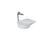 Zestaw VALET umywalka nablatowa 48 cm, korek klik klak, Miska z Deską WC biały mat