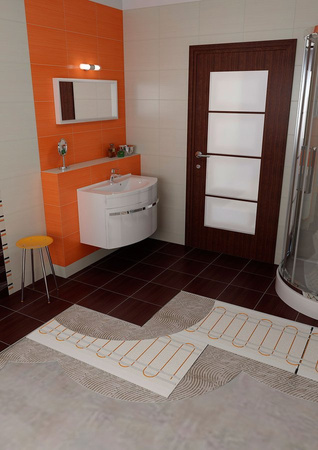 WARM TILES kabel grzejny łazienkowy, 2,0-2,5m2, 320W, dwużyłowy