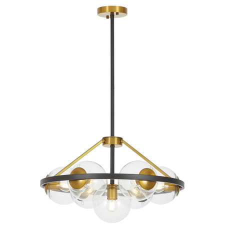 NOWOCZESNA LAMPA WISZĄCA CZARNO-ZŁOTA DONZANO W7 PRO