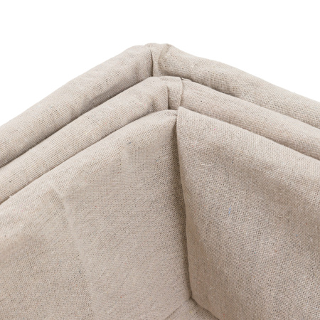 Sylva Sq Lined Basket Grey S/3 430x310x210mm