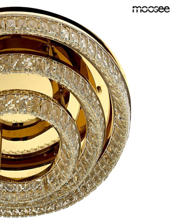 MOOSEE lampa sufitowa / plafon SAVOY 3    złota