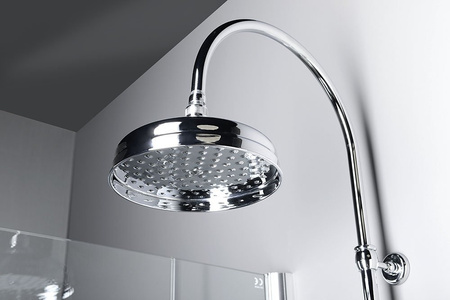 VANITY zestaw prysznicowy z podłączeniem do baterii, deszczownia i główka prysznicowa, chrom