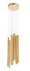 MAXLIGHT  P0524D LAMPA WISZĄCA ORGANIC 10x ZŁOTO SZCZOTKOWANE MAŁA ŚCIEMNIALNA