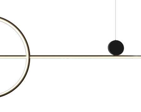 Lampa wisząca NEW AGE LED 120 cm - oprawa sufitowa czarna