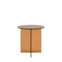 Parioli Glass Side Table Bronze 450x450x460mm