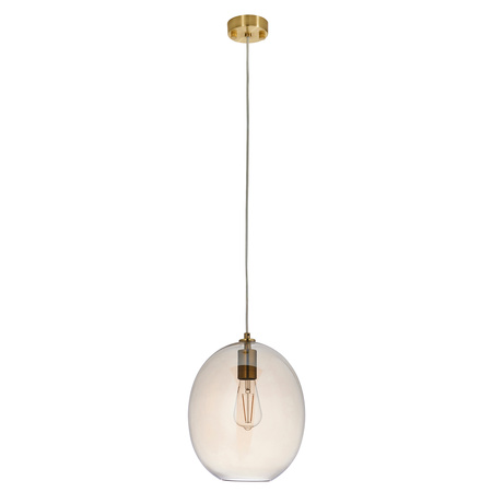 Kelda Oval Pendant Satin Brass Champagne
