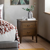 Camden 2 Drawer Bedside Walnut 450x400x550mm