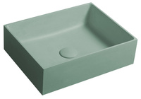 FORMIGO umywalka betonowa nablatowa, 47,5x36,5cm, zielony mat