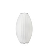 Lampa wisząca SILK BARREL biała 50 cm - nowoczesna i minimalistyczna